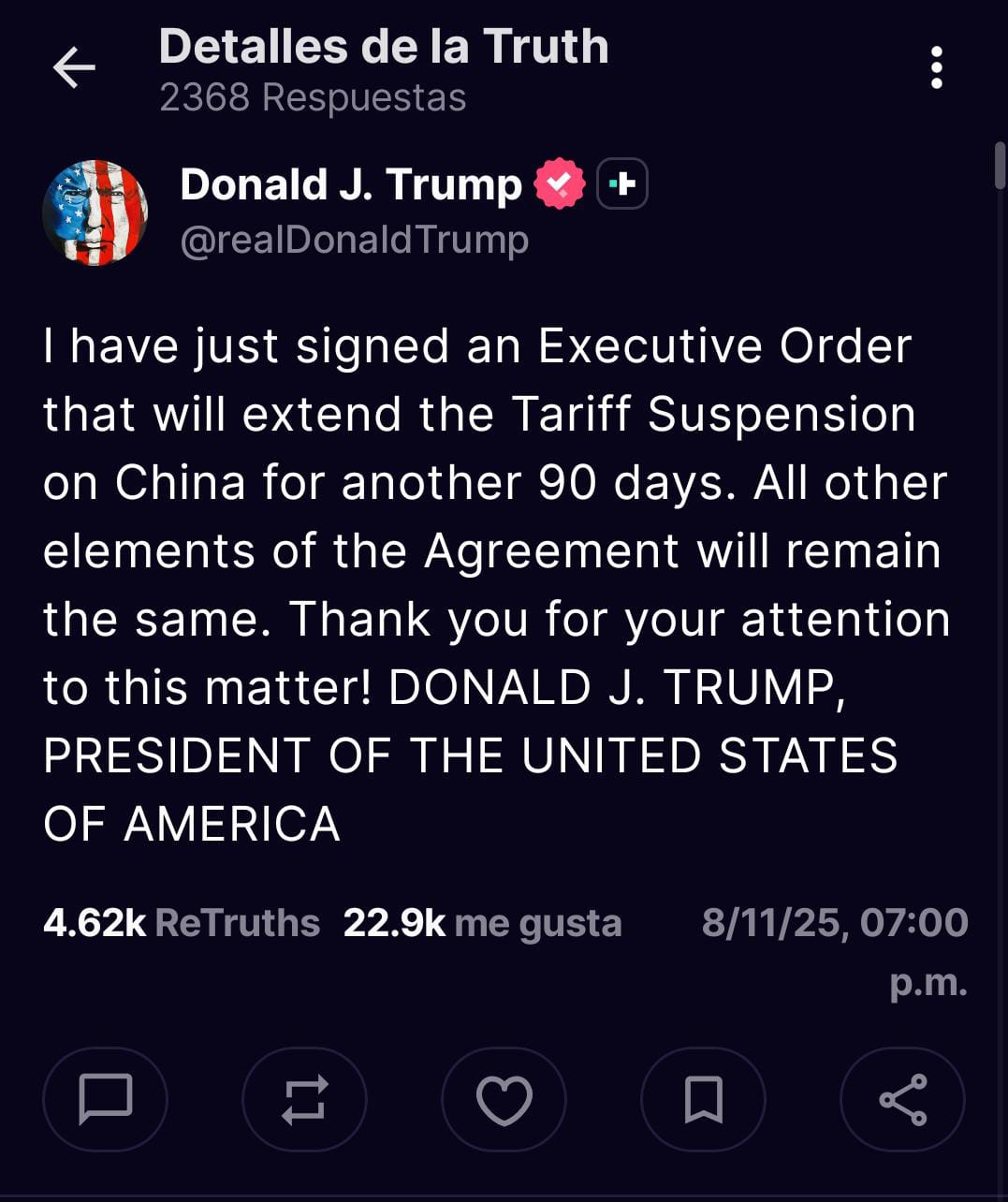 TRUTH SOCIAL- TRUMP