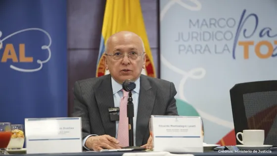 Ministro de Justicia, Eduardo Montealegre.