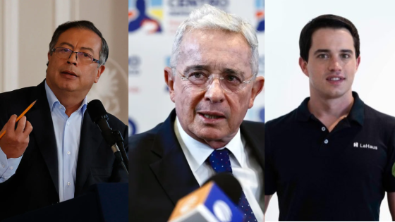 Gustavo Petro, Álvaro Uribe y Jerónimo Uribe.