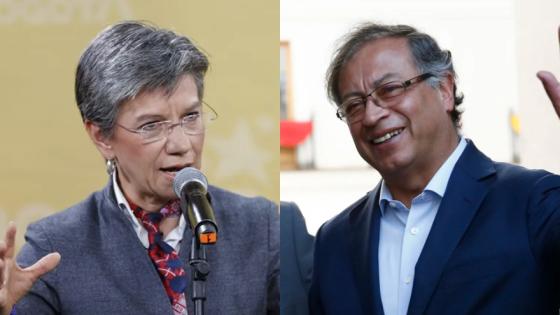 Claudia López y Gustavo Petro.