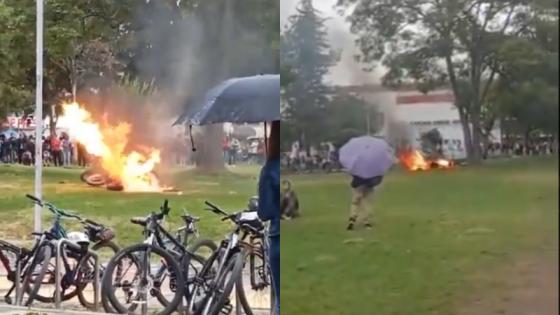 Disturbios en la Universidad Nacional.