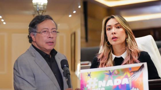 Presidente Gustavo Petro y Katherine Miranda.