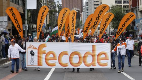 Fecode Protestas de maestros en Bogotá