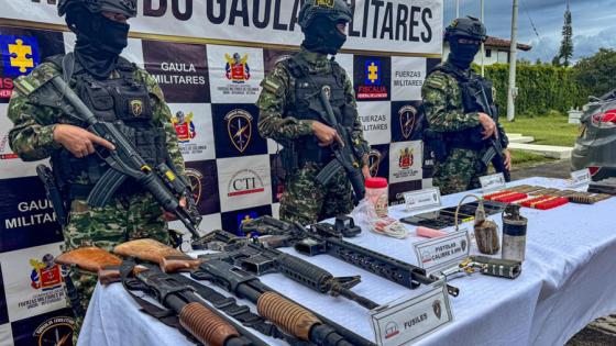 Ejército nacional incauta armas