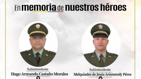 Asesinan a dos subintendentes de la Policía en Anorí