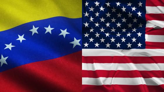 Banderas de Venezuela y Estados Unidos.