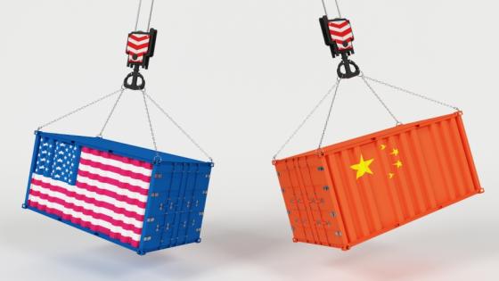 Guerra arancelaria entre Estados Unidos y China.