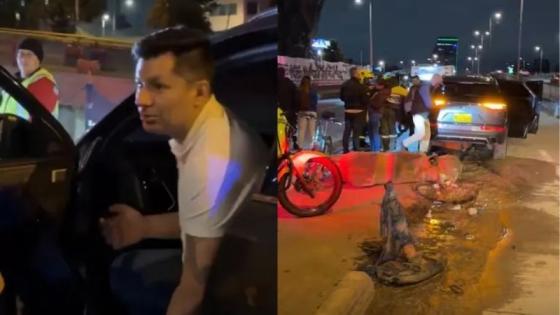 Empresario fue detenido tras manejar aparentemente borracho y causar choque en Bogotá