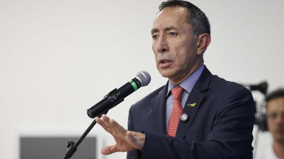 Fotografía de archivo del 12 de noviembre de 2024 que muestra al presidente de Ecopetrol, Ricardo Roa, hablando en Bogotá (Colombia).