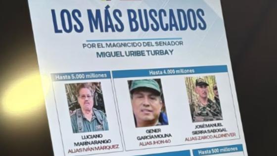 Los más buscados por el magnicidio de Miguel Uribe.
