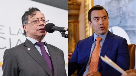 Presidentes Gustavo Petro y Daniel Noboa.