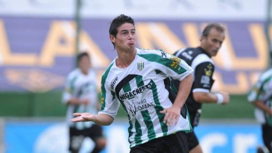 James Rodríguez en su etapa con Banfield James Rodríguez en su etapa con Banfield