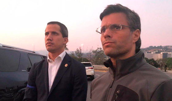 Leopoldo López y Juan Guaidó Leopoldo López y Juan Guaidó