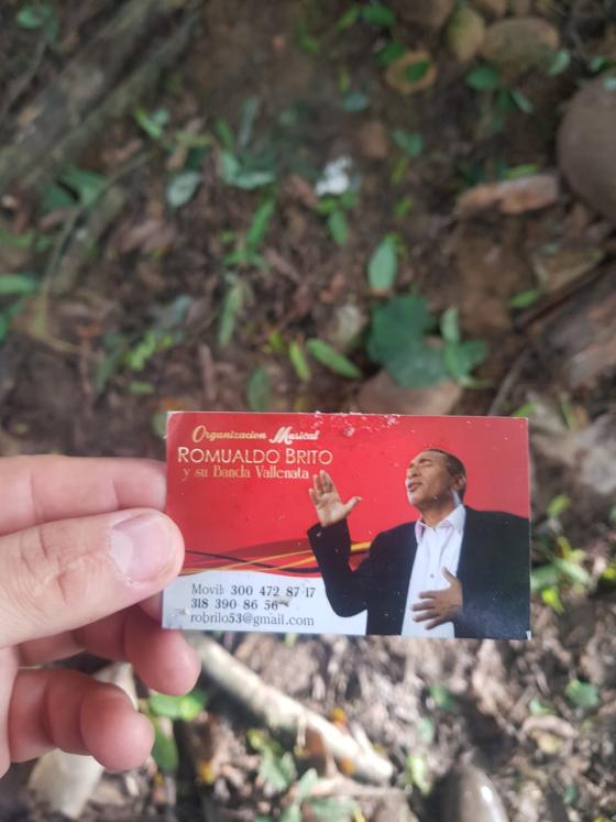 Esta tarjeta fue encontrada en el sitio del accidente donde perdió la vida el maestro Romualdo Brito Esta tarjeta fue encontrada en el sitio del accidente donde perdió la vida el maestro Romualdo Brito
