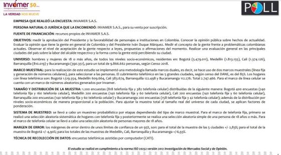 Ficha técnica de la Encuesta Invamer Ficha técnica de la Encuesta Invamer
