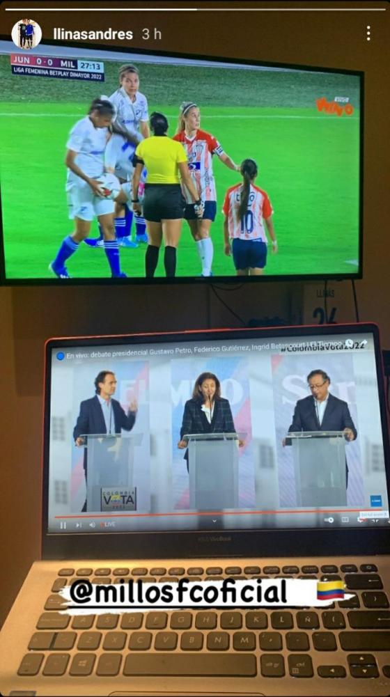 Jugador de Millonarios no se perdió de debate presidencial Jugador de Millonarios no se perdió de debate presidencial