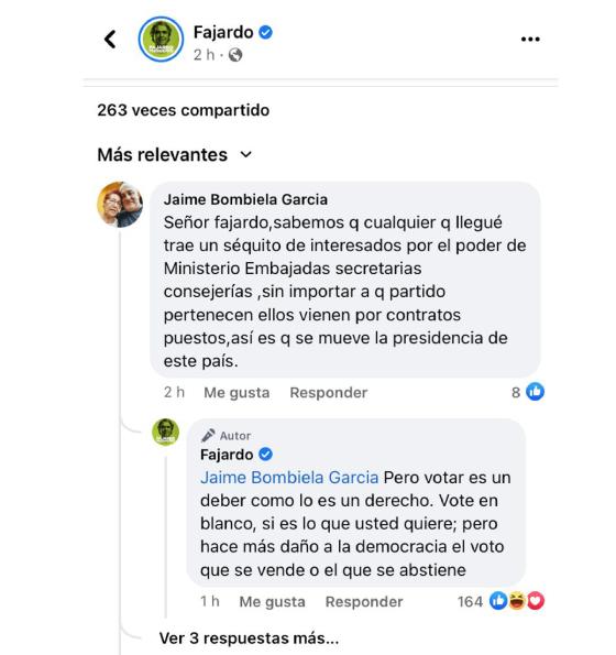 Comentario de Sergio Fajardo Comentario de Sergio Fajardo