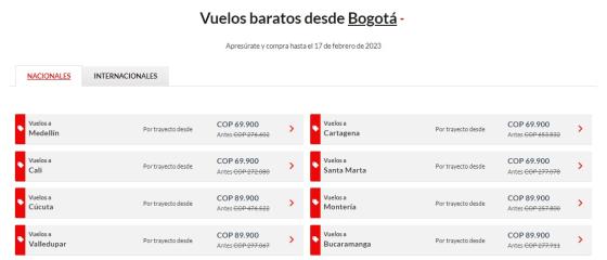 Avianca descuentos