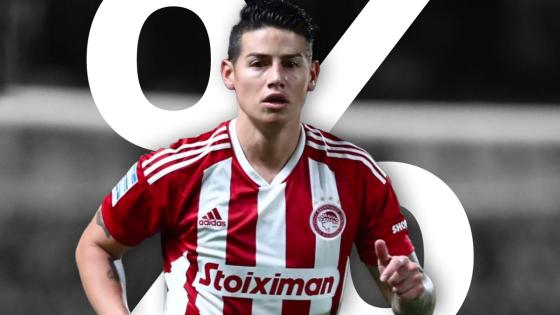 20 partidos, cinco goles y cinco asistencias para James Rodríguez James Rodríguez y su buena carrera en Grecia