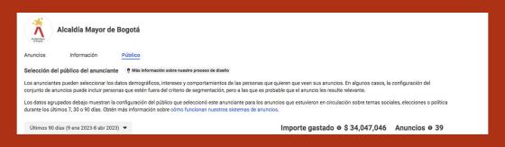 Gasto en publicidad de la Alcaldía de Bogotá Gasto en publicidad de la Alcaldía de Bogotá