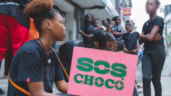 Jóvenes protestando contra la violencia en Quibdó, Chocó Jóvenes protestando contra la violencia en Quibdó, Chocó