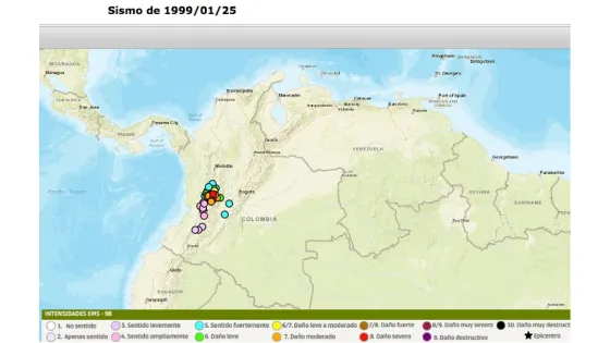 El terremoto de 1999 en el Eje Cafetero El terremoto de 1999 en el Eje Cafetero