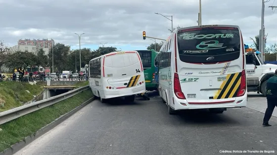 Accidente de tránsito en Bogotá. Accidente de tránsito en Bogotá.