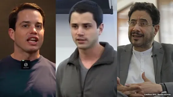 Jerónimo y Tomas Uribe e Iván Cepeda. Jerónimo y Tomas Uribe e Iván Cepeda.