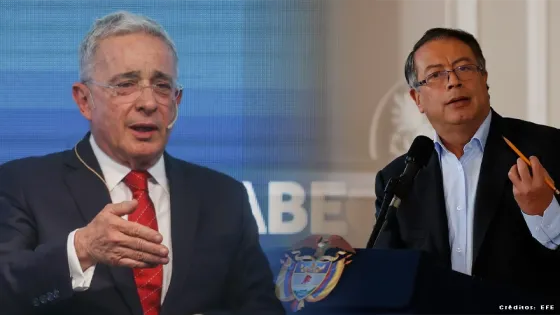 Álvaro Uribe y Gustavo Petro. Álvaro Uribe y Gustavo Petro.