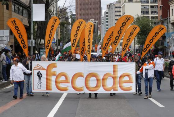 Fecode Protestas de maestros en Bogotá