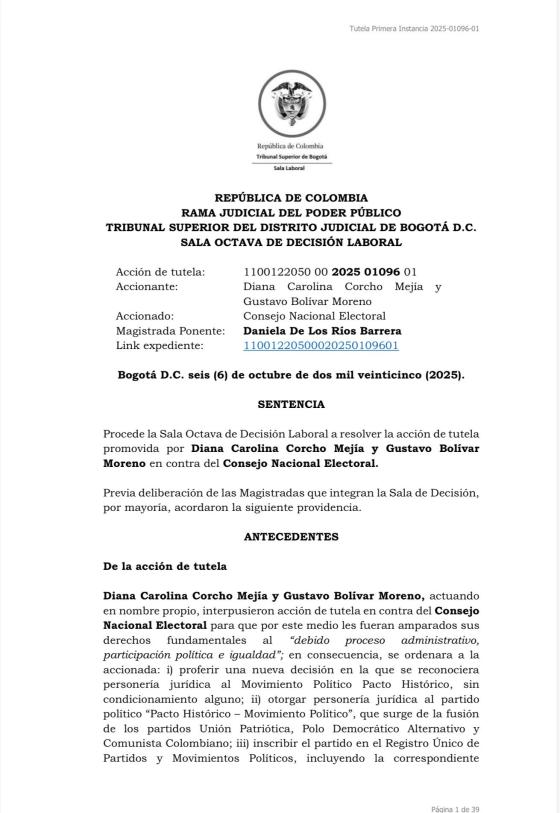 Consulta interna del Pacto Histórico.