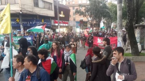 Marchas por Palestina Organizaciones sociales convocan marchas en Bogotá y otras ciudades en apoyo a Palestina.