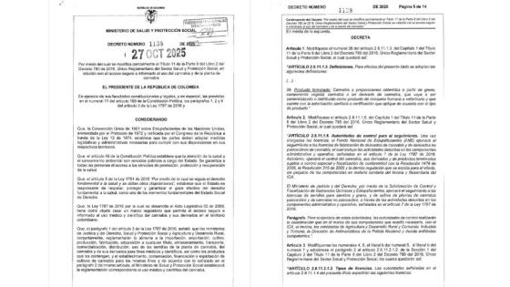 Marihuana El Ministerio de Salud expidió el decreto que autoriza la venta de flor de marihuana terapéutica.