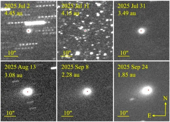 Movimientos del 3I ATLAS captados por telescopio.