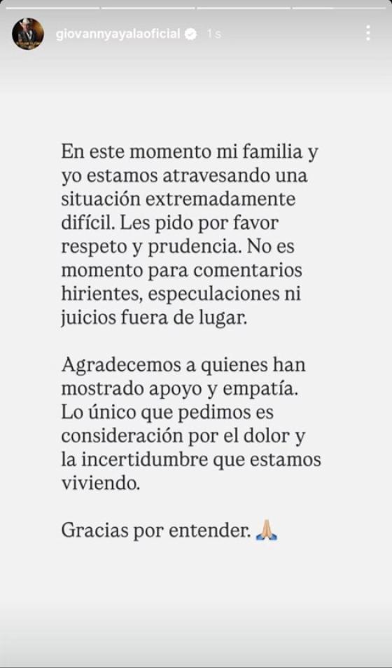 Giovanny Ayala habla del secuestro de su hijo