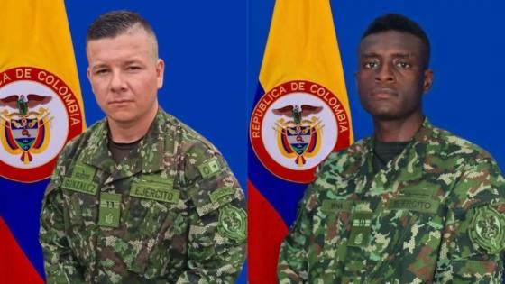 Soldados liberados del Ejército Nacional.