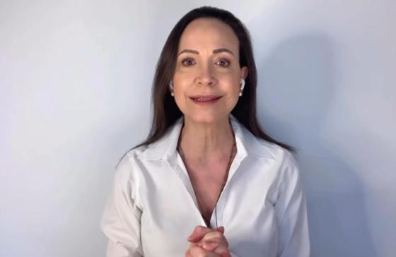 Captura de video tomada de la cuenta en Instagram @convzlacomando de la líder opositora venezolana María Corina Machado. 