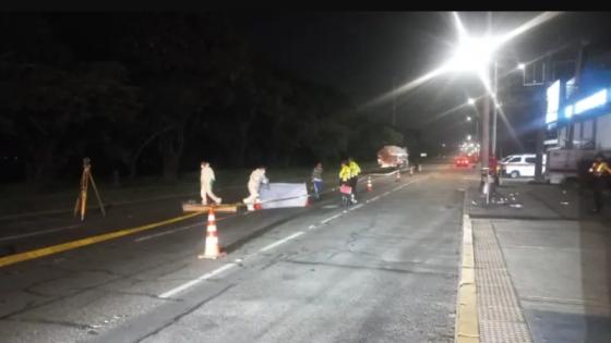 Accidente en la Autopista Norte.