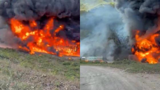 Vehículos cargados con combustible artesanal fueron incinerados en el Catatumbo.
