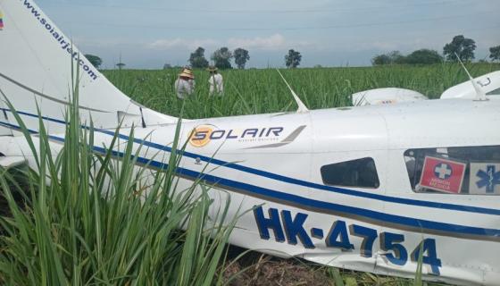 Accidente de aeronave en Cali.