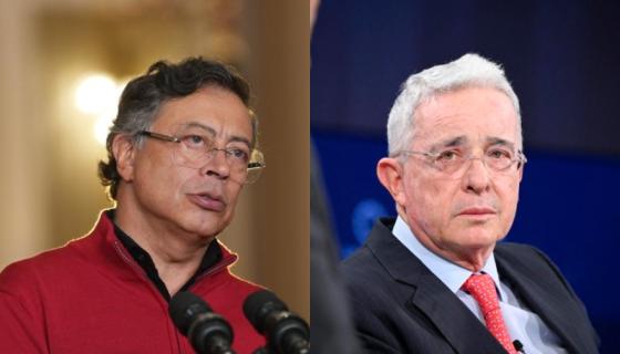 Gustavo Petro y Álvaro Uribe.