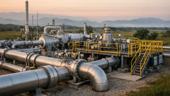 Producción de gas cayó 17% en 2025, según la ANH