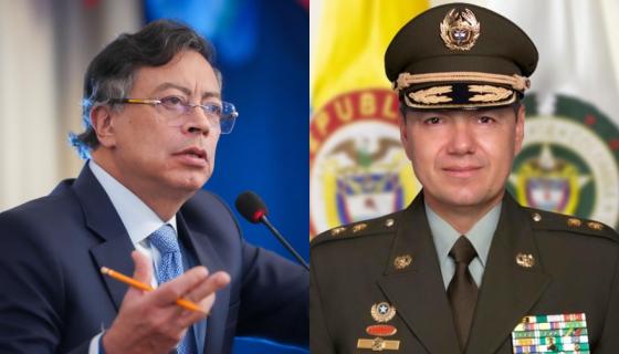 Presidente Gustavo Petro y general Edwin Urrego.