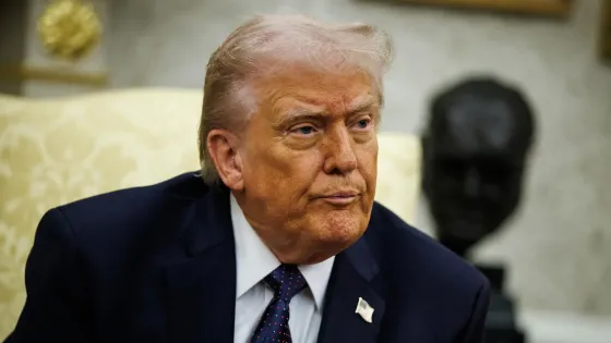 US President Donald Trump holds a bilateral meeting with German Chancellor Friedrich Merz (not pictured) in the Oval Office at the White House in Washington, DC, USA, 03 March 2026. 