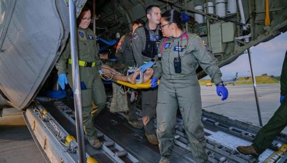 Sobrevivientes del accidente aéreo de avión de la FAC.