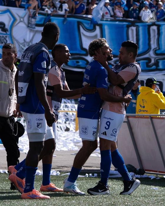 Millonarios anota frente a Santa Fe. 