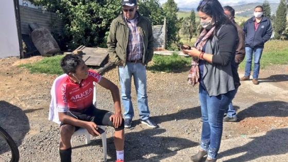 Nairo Quintana accidente en carretera