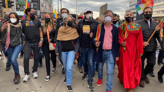 La oposición en la manifestación del 21S