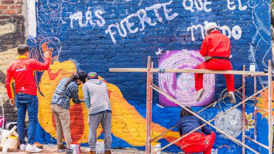 mural contra la violencia de género