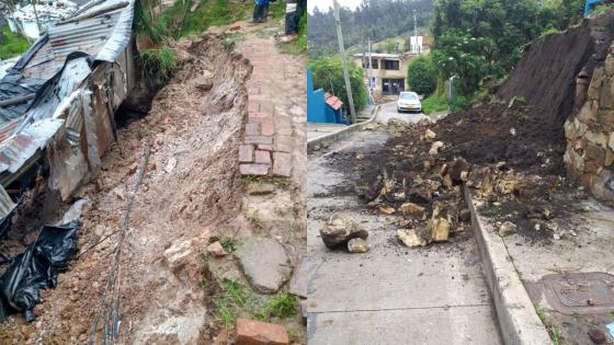 Deslizamiento e inundación en Usme